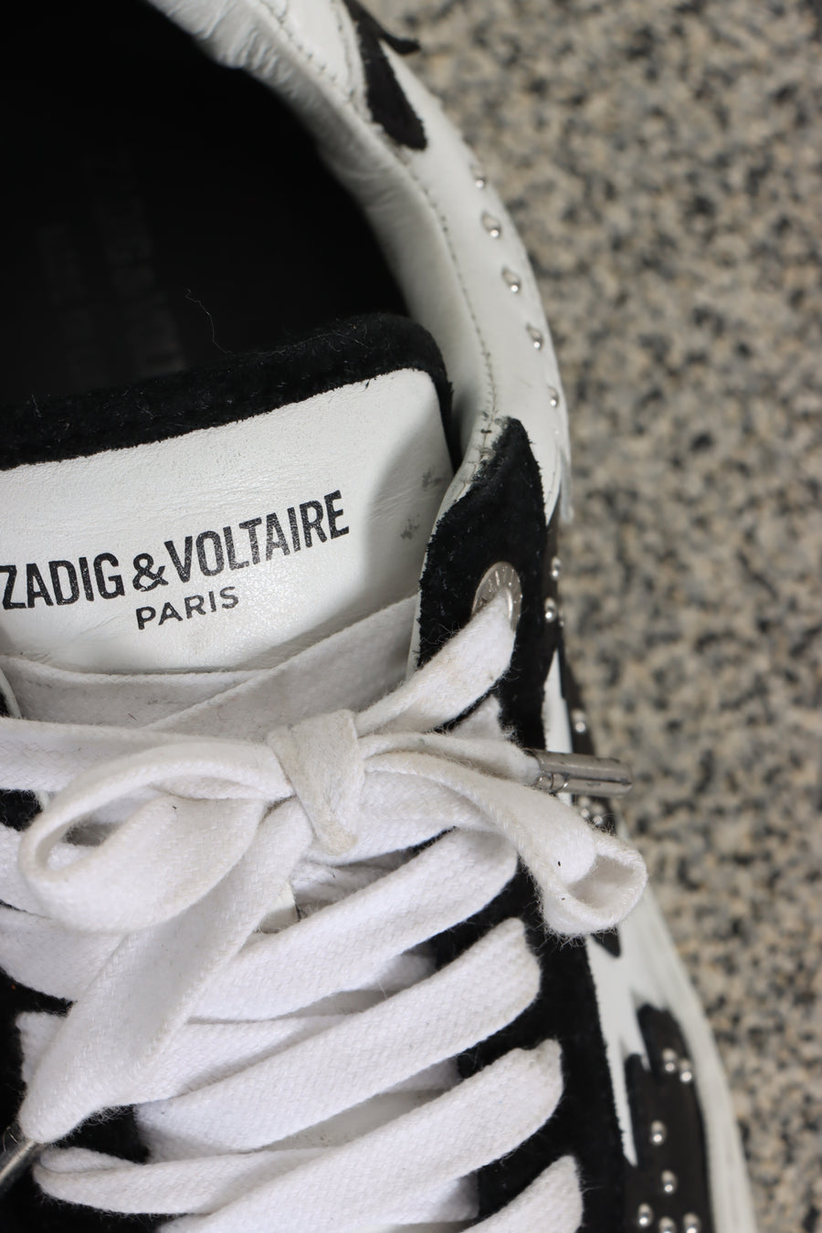 ZADIG & VOLTAIRE 'Nash' Zv1747 Studded Leather Sneakers (W39)