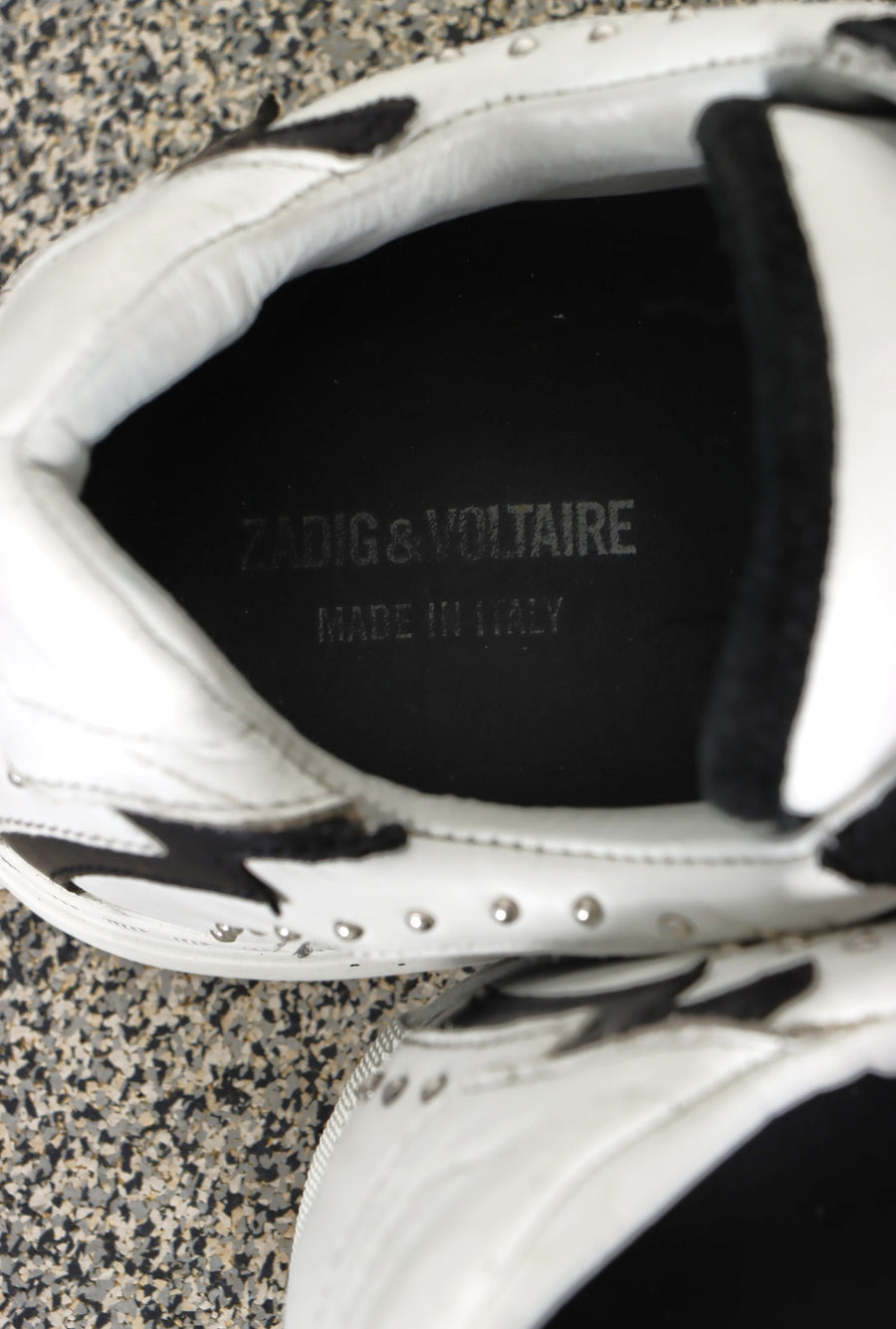 ZADIG & VOLTAIRE 'Nash' Zv1747 Studded Leather Sneakers (W39)