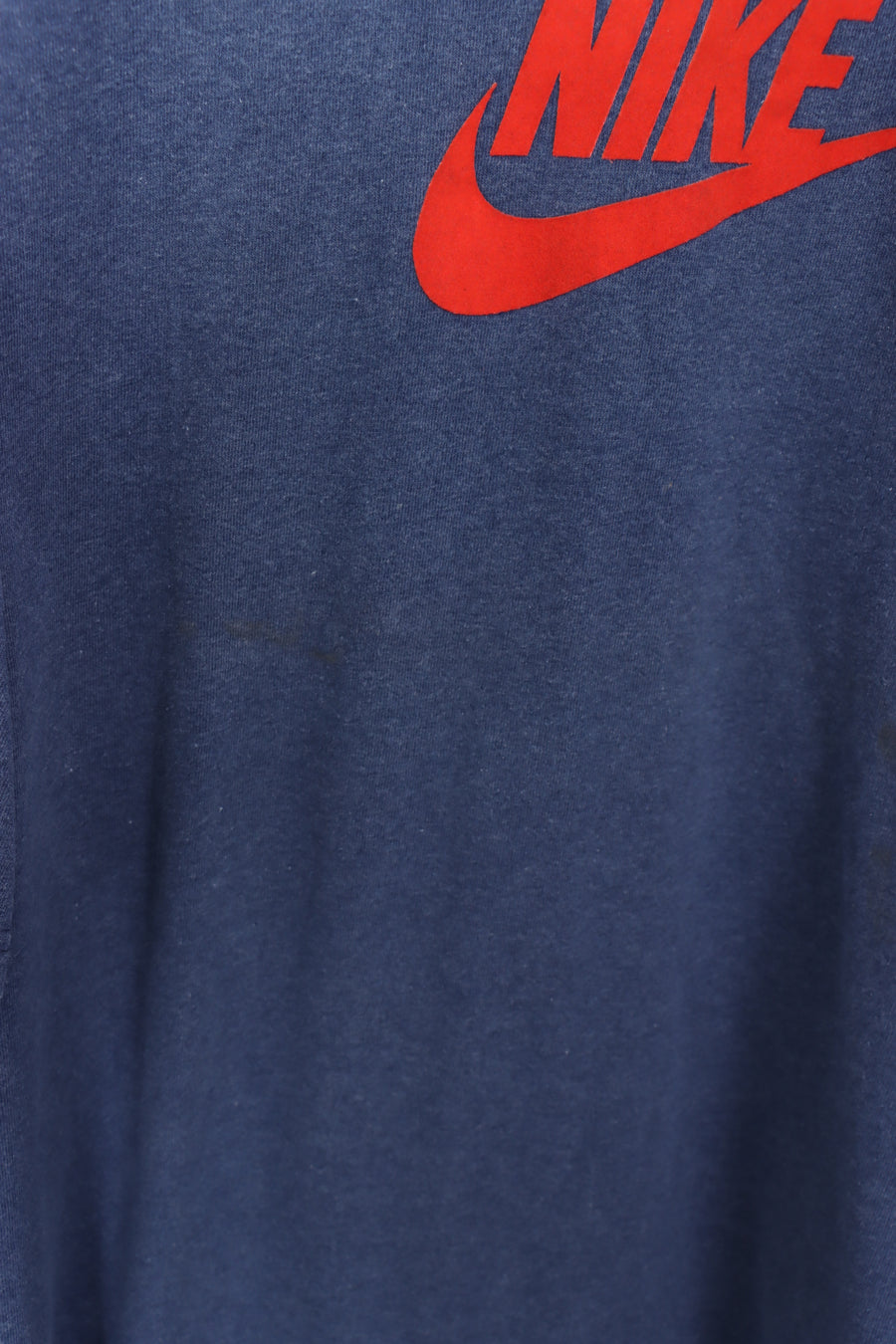 NIKE Swoosh Red & Navy Felt Logo Tee (XXL)