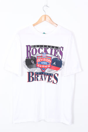 1995 Vintage Rockies Colorado MLB Baseball Caps Tee (L)