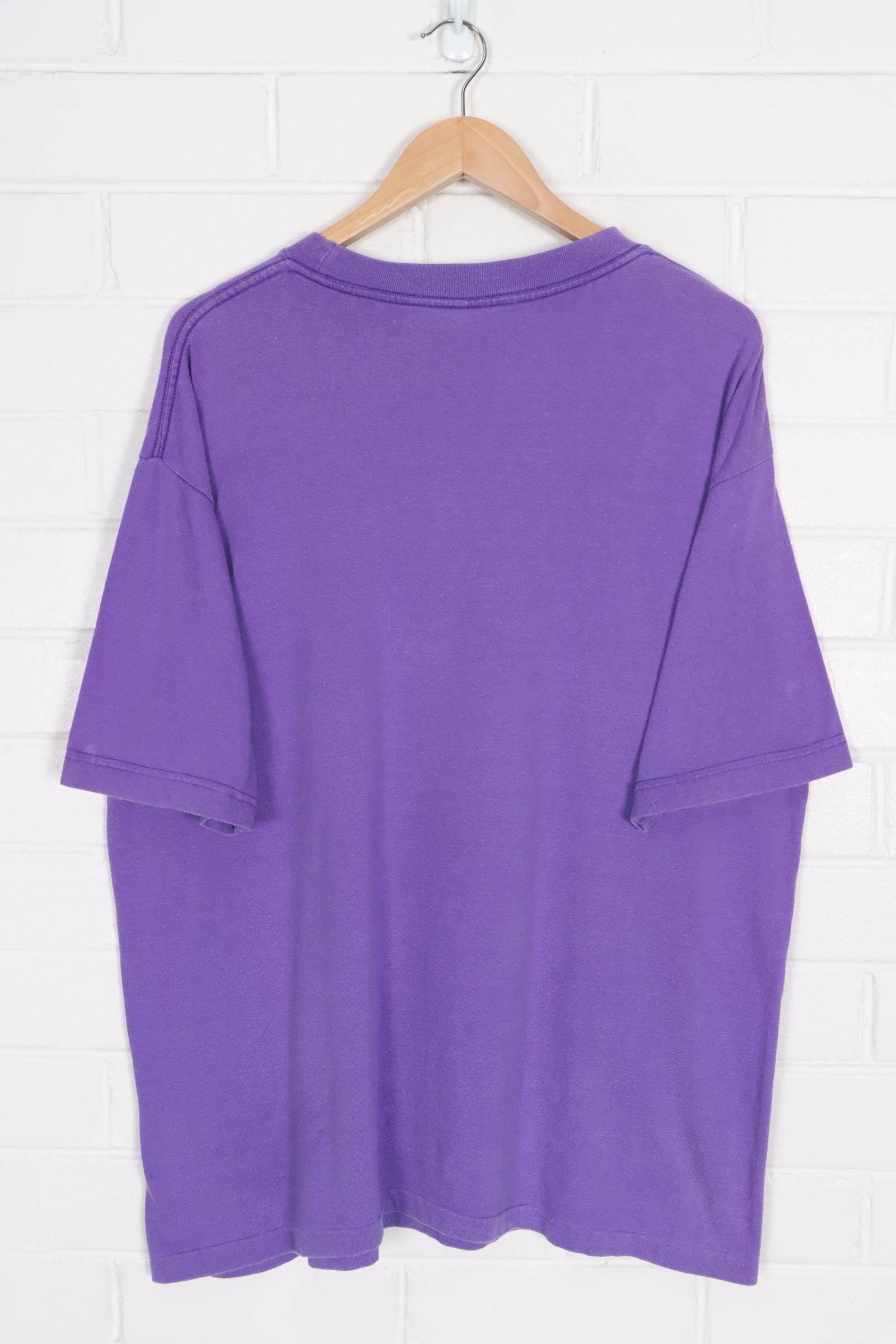 Vintage Sun Sportswear 1978 Garfield T Shirt Size XL Purple Wishin