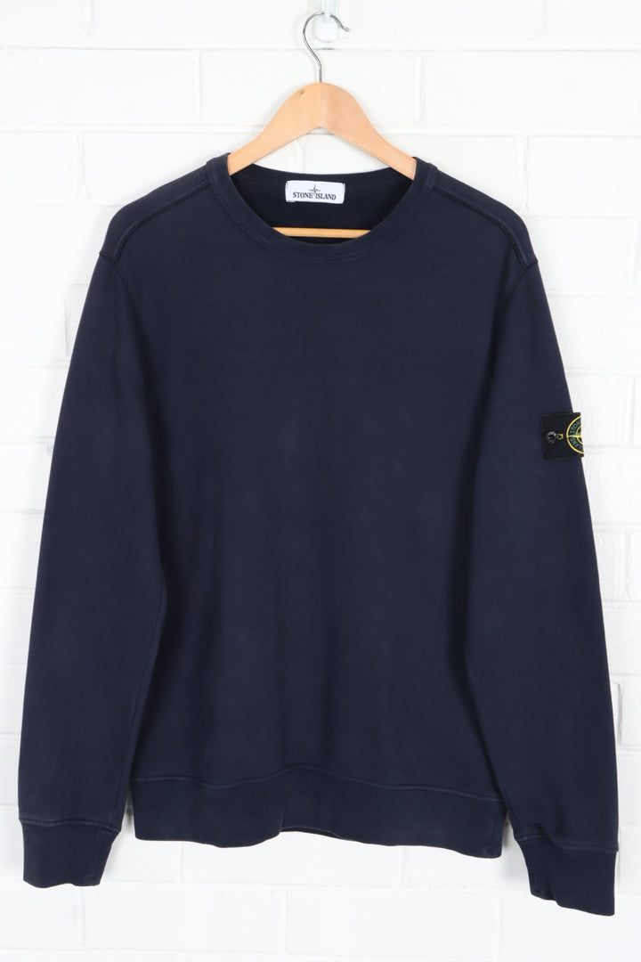 STONE ISLAND Navy Blue Crewneck Sweatshirt (L)