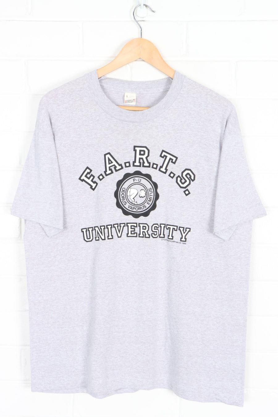 Vintage 1986 F.A.R.T.S. University "PU" Single Stitch T-Shirt USA Made (L)