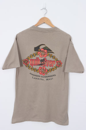 QUICKSILVER Surf Hawaiian Boardriders Hibiscus Print Tee (M)