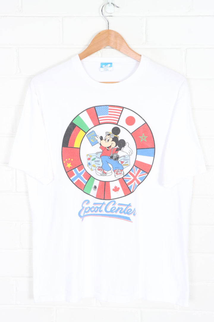 DISNEY Epcot Mickey Mouse Single Stitch T-Shirt USA Made (M-L)