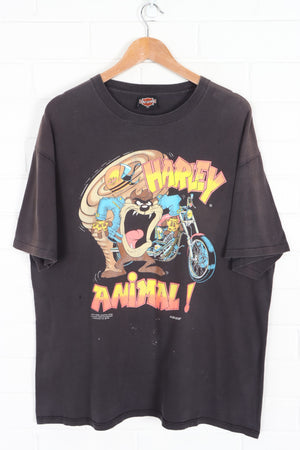 HARLEY DAVIDSON LOONEY TUNES 1991 Taz "Harley Animal" T-Shirt USA Made (XL)