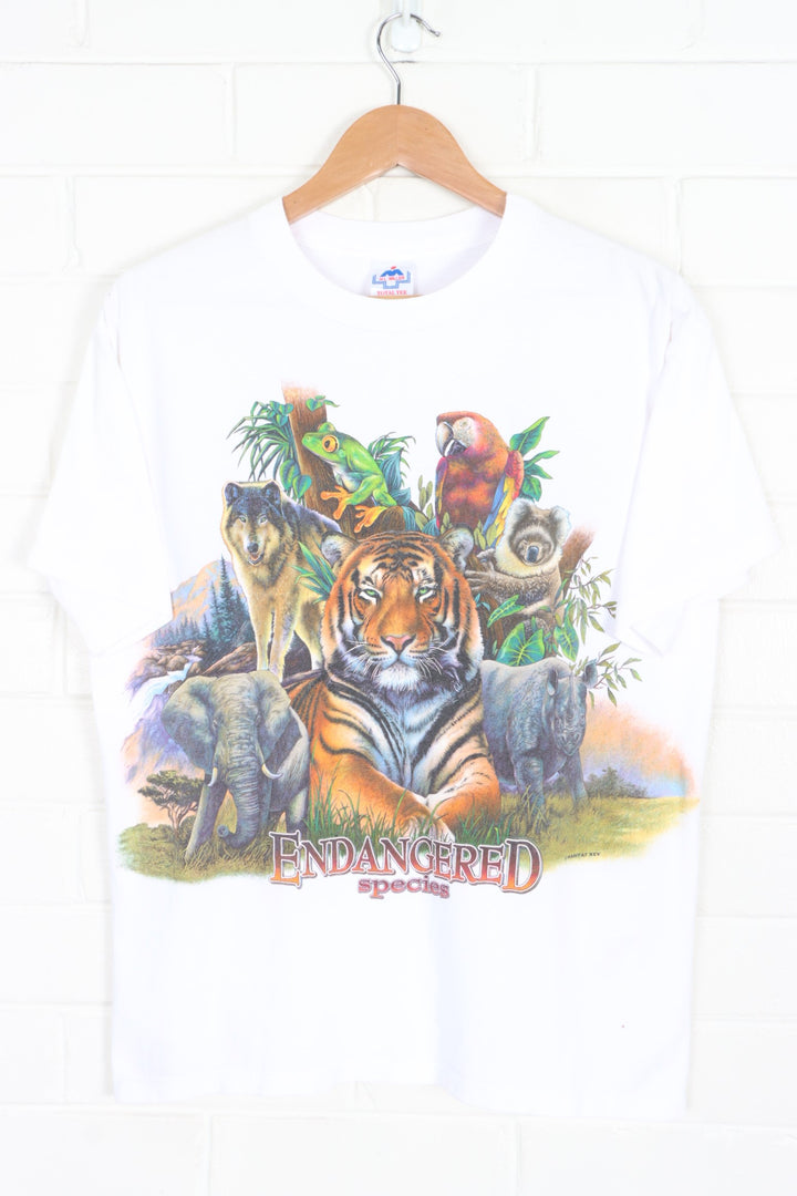 Habitat 1995 Endangered Species Animals Front Back T-Shirt USA Made (M-L)