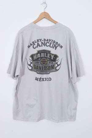 HARLEY DAVIDSON Logo Eagle Cancun Mexico Print Tee (XXXL)