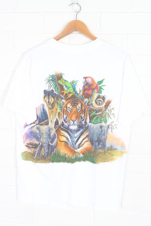 Habitat 1995 Endangered Species Animals Front Back T-Shirt USA Made (M-L)