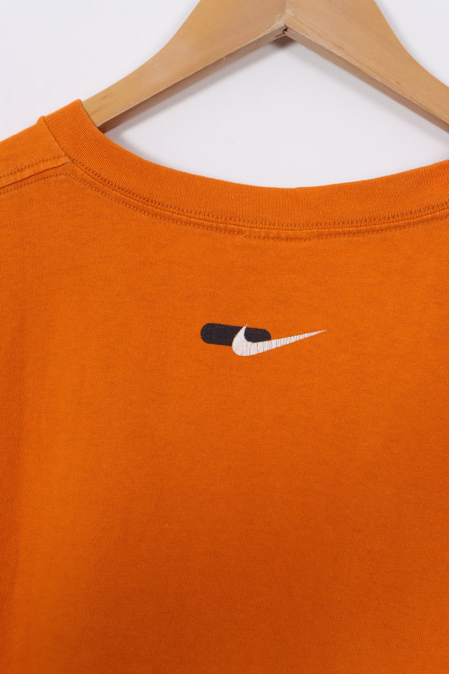 NIKE Orange Spell Out Logo '71' Graphic Print Tee (L)