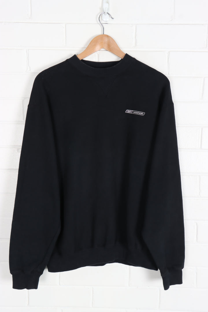 REEBOK Embroidered Logo Soft Black Sweatshirt (L-XL)