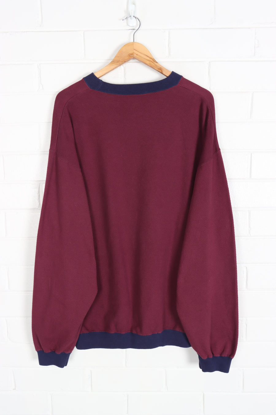 GOLF Burgandy & Purple Thin Textured  Korean Made Sweatshirt (XXL)