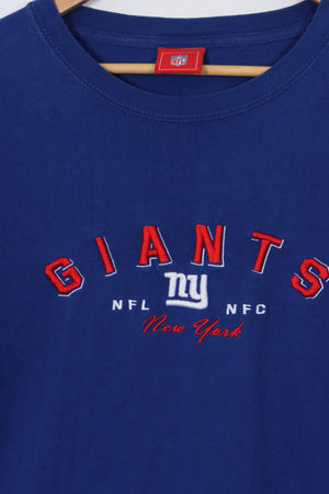 NFL NFC New York Giants Embroidered Blue T-Shirt (L)