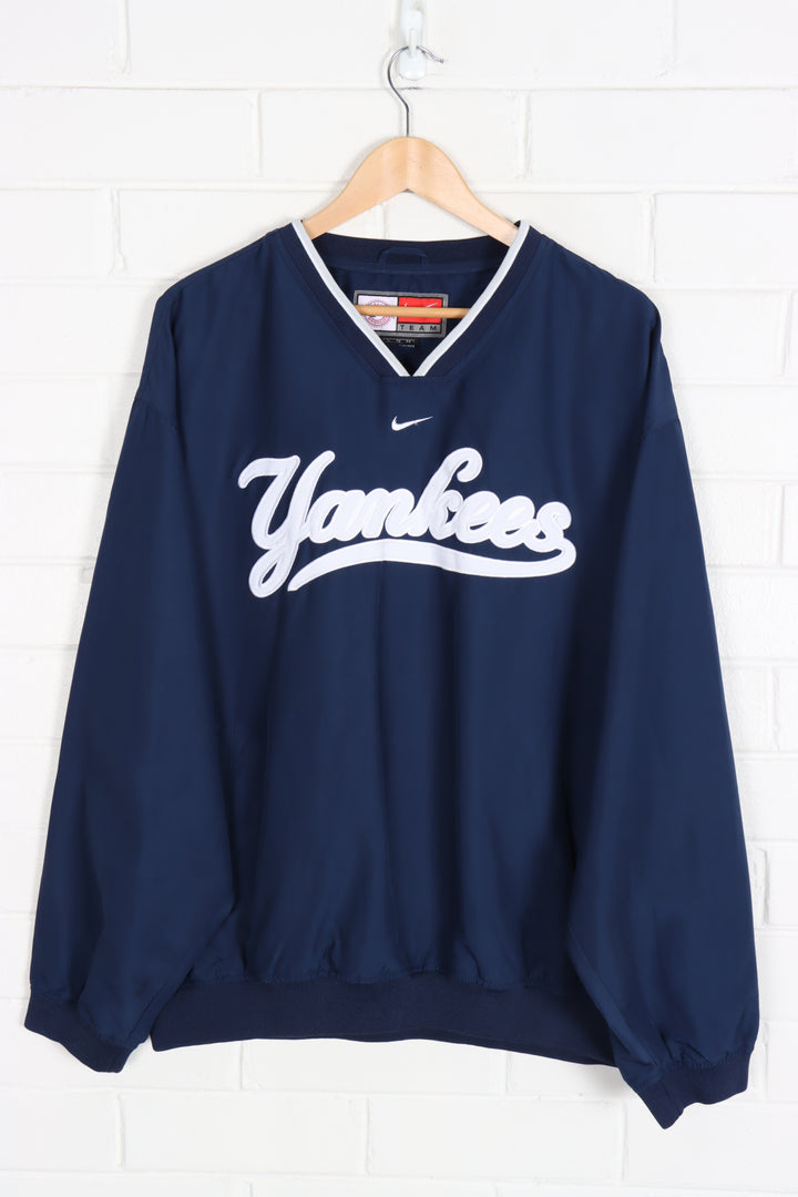 NIKE Centre Swoosh NY Yankees MLB Baseball V-Neck Pullover (XXXL)