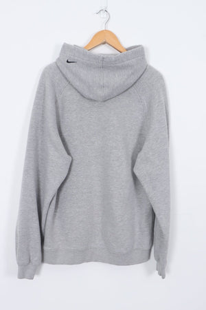 Embroidered NIKE Spellout Centre Swoosh Grey Hoodie (L-XL)