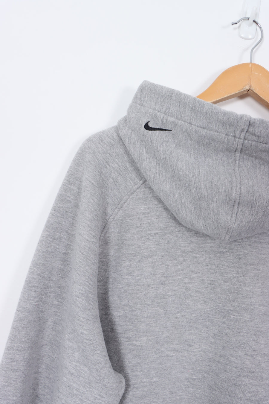 Embroidered NIKE Spellout Centre Swoosh Grey Hoodie (L-XL)