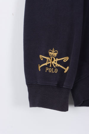 POLO Ralph Lauren Embroidered Crest Hunter Hoodie 1/4 Button Up (M-L)