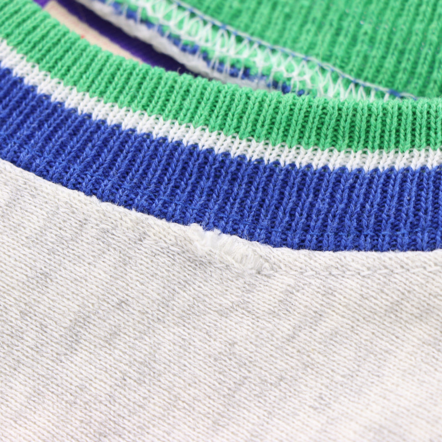 SEAHAWKS NFL Embroidered Spell Out Grey USA Made Sweatshirt (M)