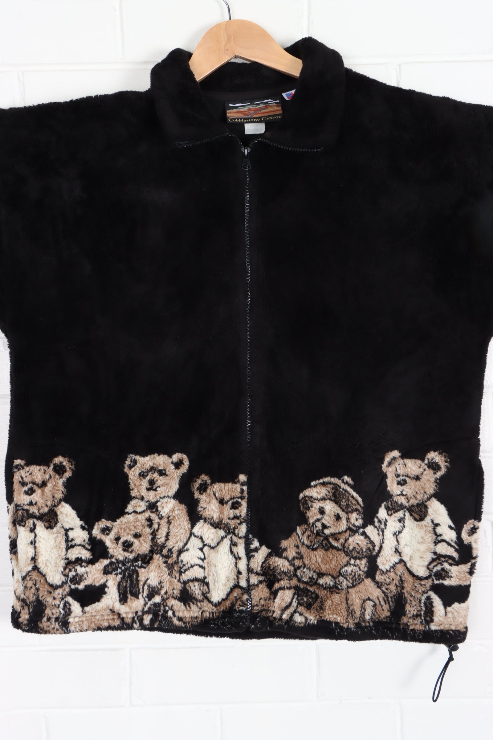 Black teddy bear fleece on sale