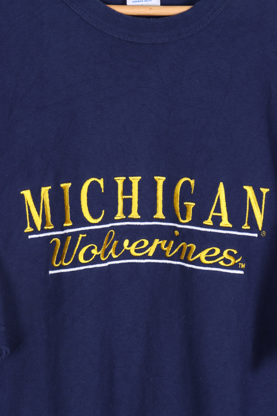 LOGO 7 Michigan Wolverines Embroidered College Football Tee (M)