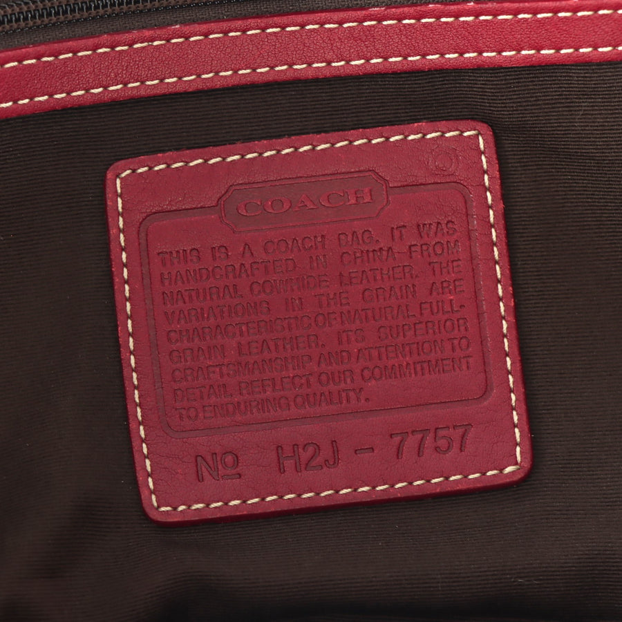 COACH 'Hamptons' 7757 Red Leather Tote Bag