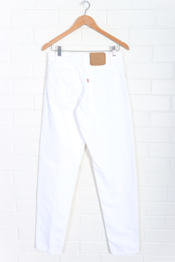 Vintage LEVI'S White 550 Relaxed Fit Jeans USA Made (31x34)