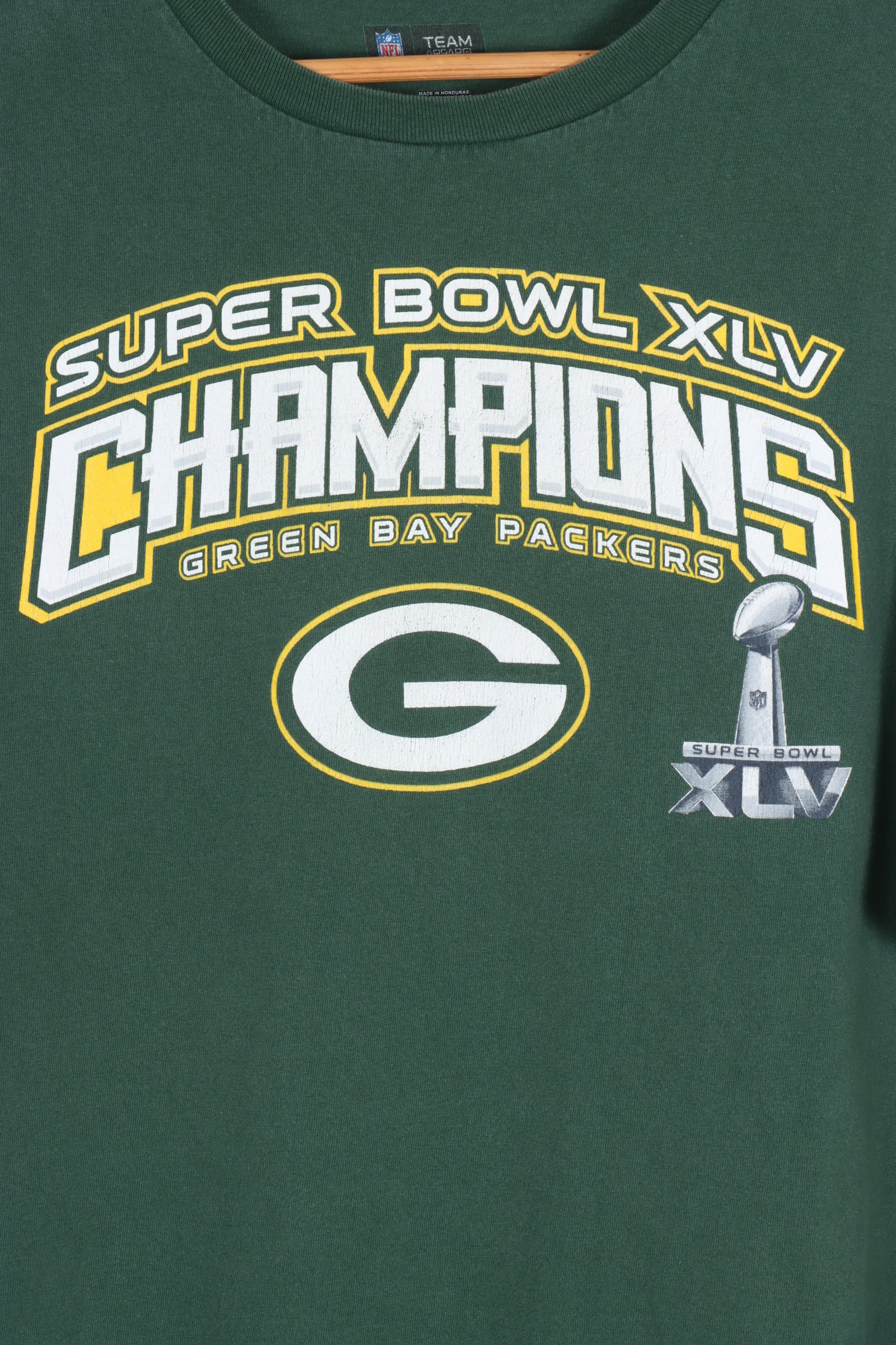 : NFL Green Bay Packers Super Bowl XLV Champions Hoody Tee,  Large : Sports & Outdoors