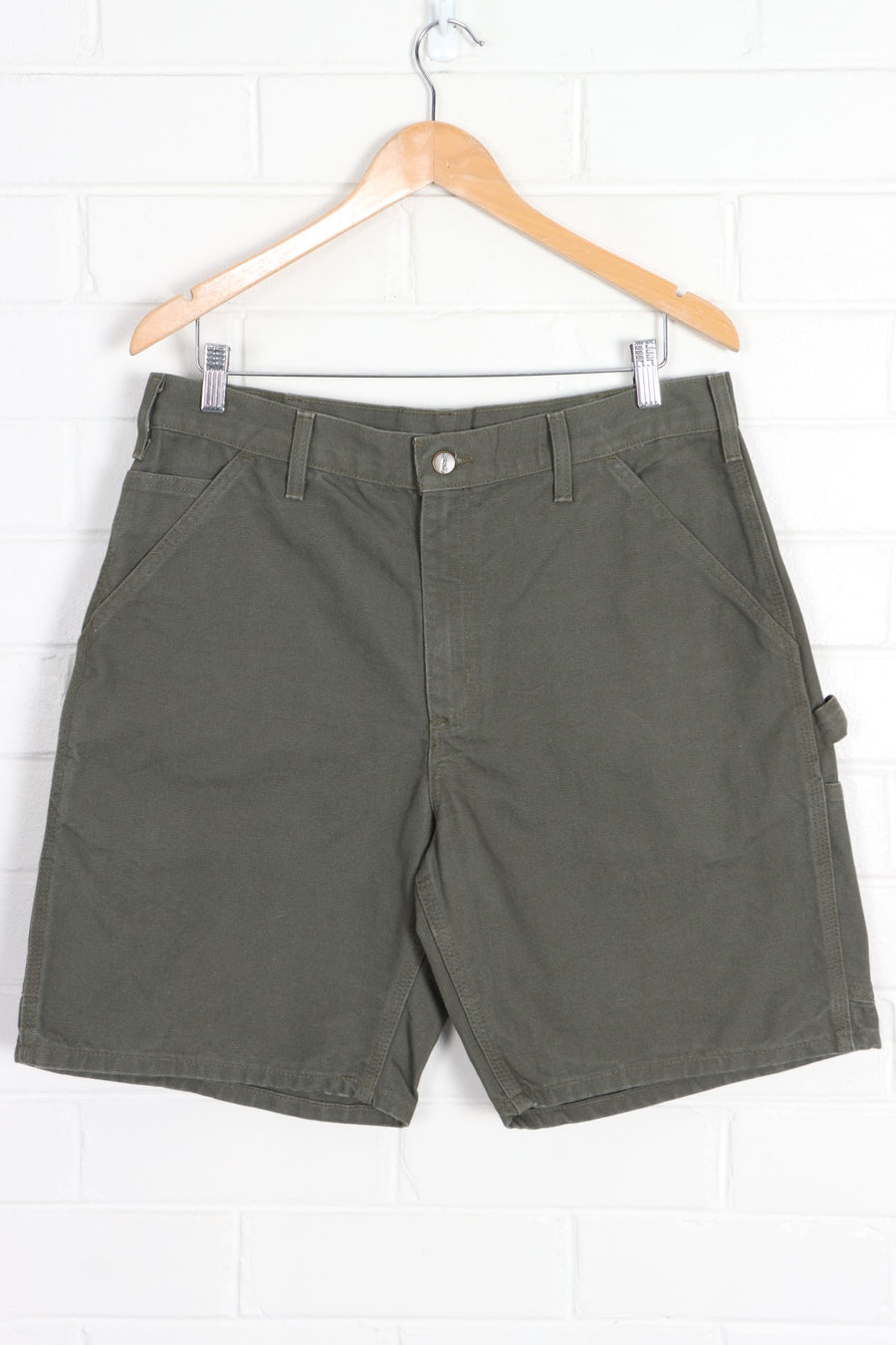 CARHARTT Thyme Green 'Original Fit' Carpenter Work Shorts (33)