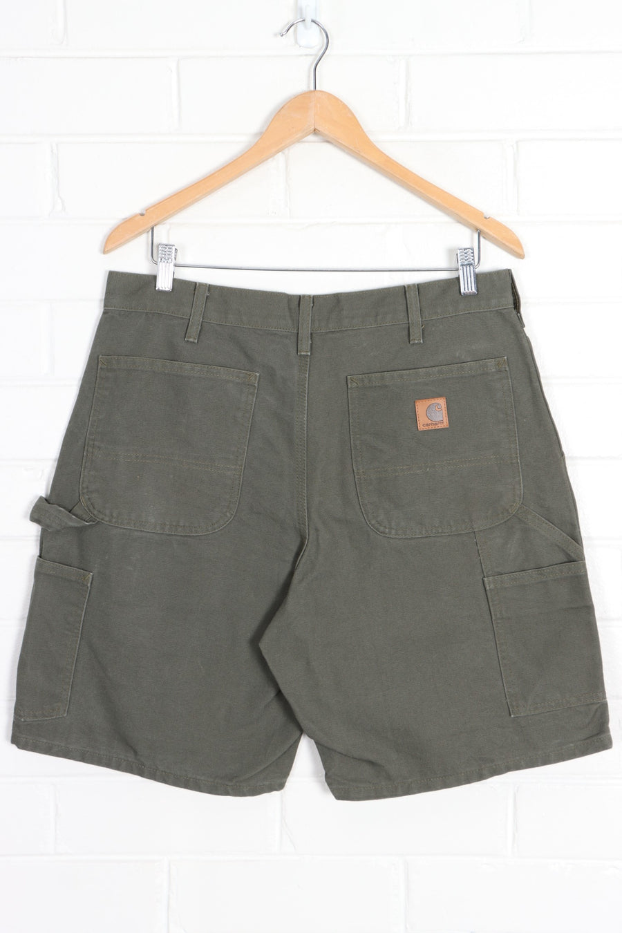 CARHARTT Thyme Green 'Original Fit' Carpenter Work Shorts (33)