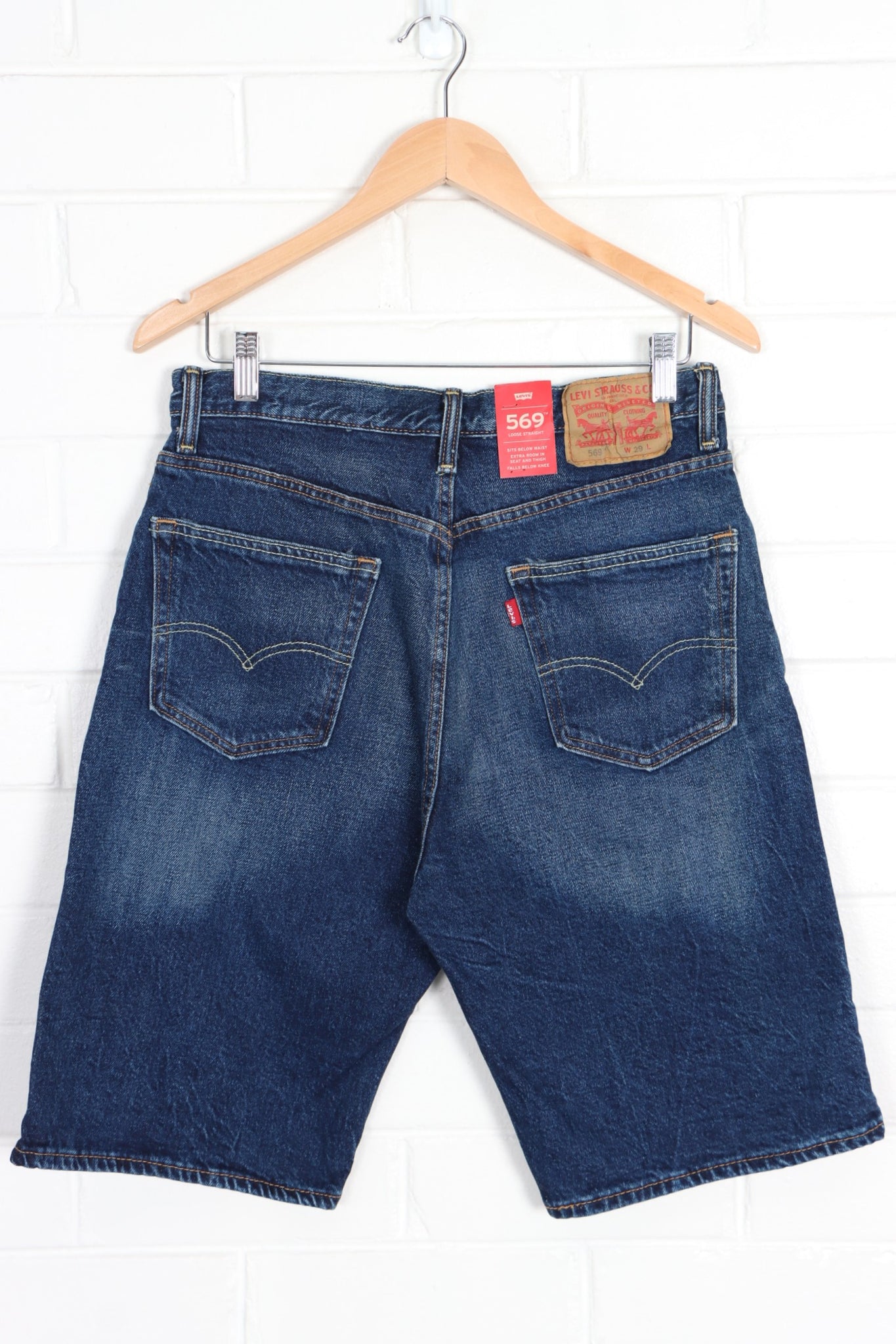 Vintage LEVI'S 569 'Loose Straight' Jorts Denim Y2K Shorts NWT (29
