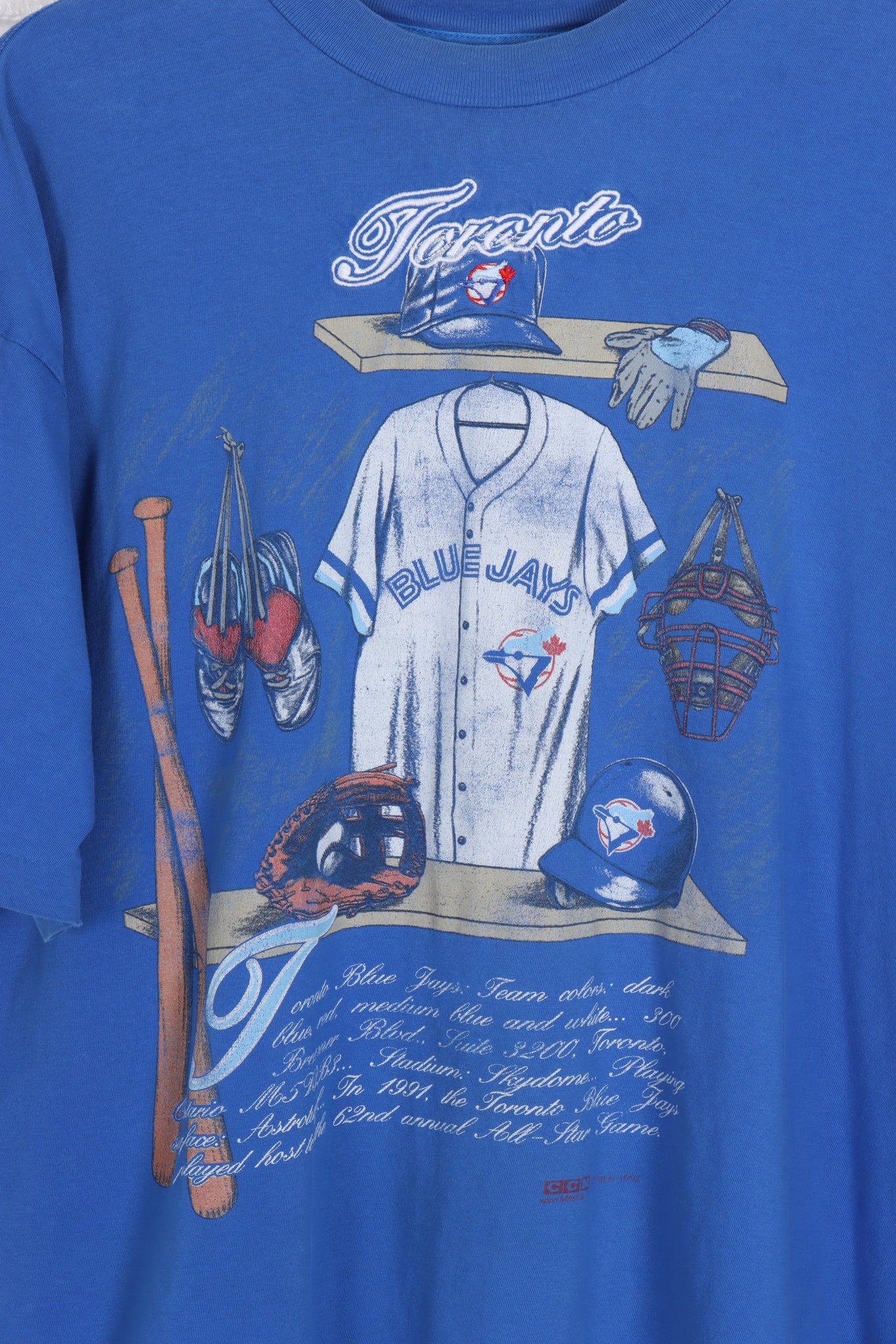 Toronto Blue Jays Embroidered Locker Room Canadian Made MLB Tee