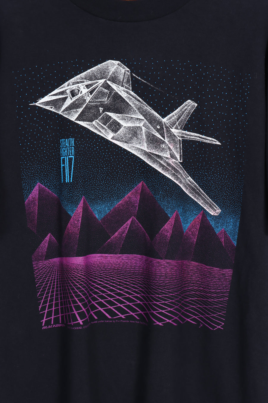 Blackbird Collection 1 Stealth Fighter F117 Aircraft Front Back Tee (M-L)