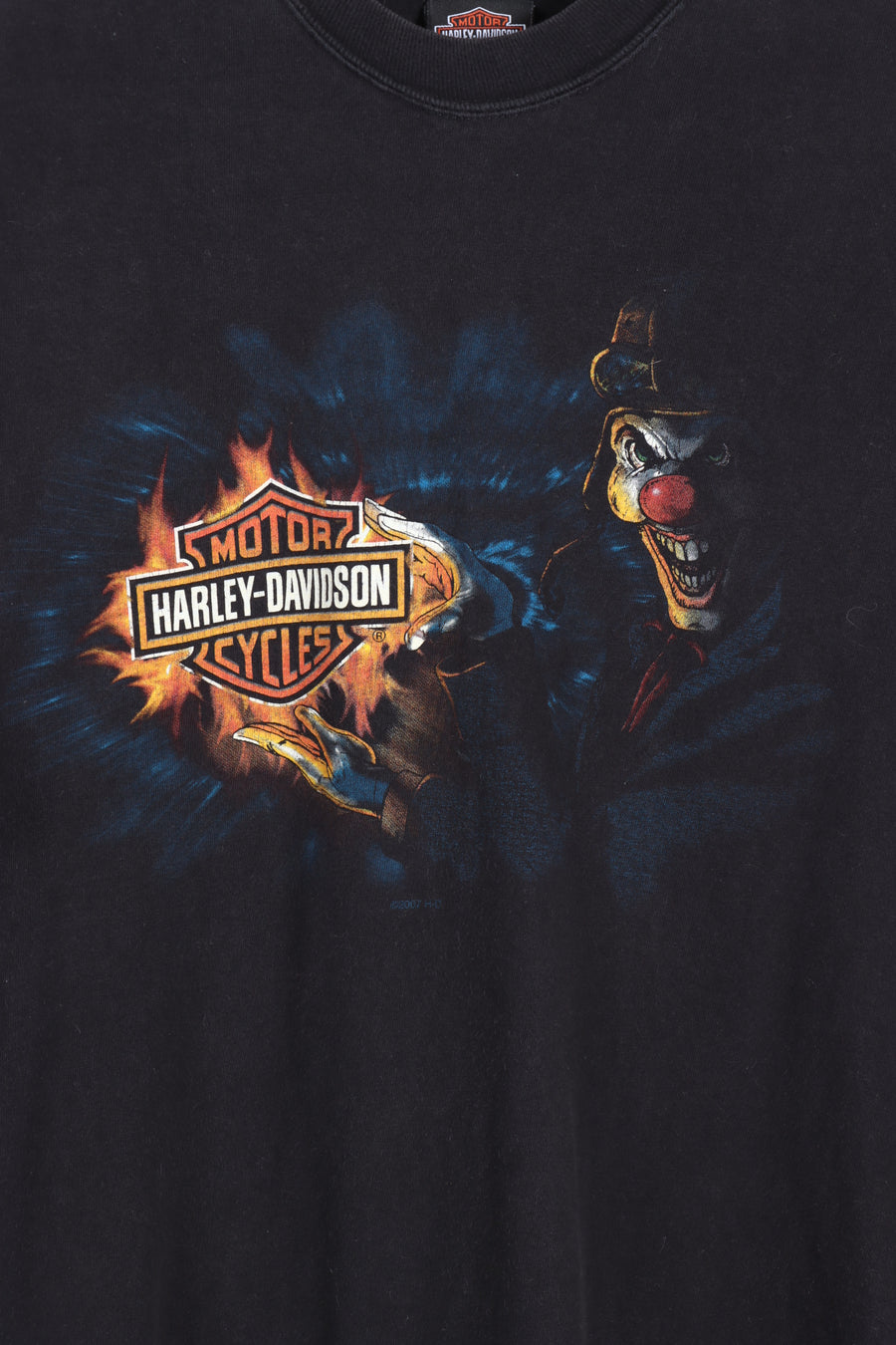 HARLEY DAVIDSON Columbus Clown 'Genuine Dealer' Graphic Tee (M) - Vintage Sole Melbourne