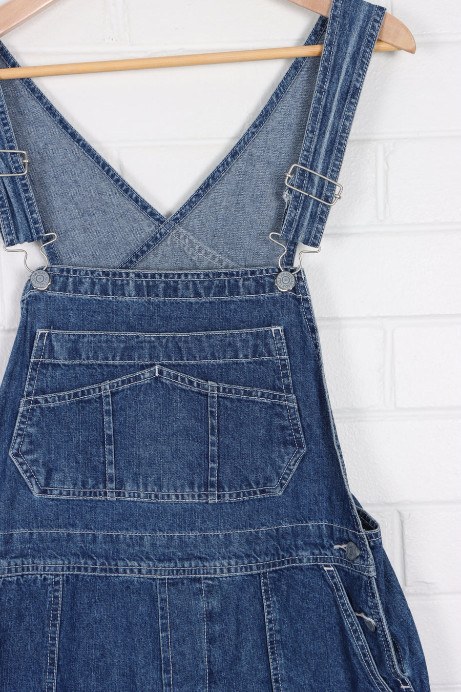 DUNGAREES Short Workwear Denim Overalls (Women's M) - Vintage Sole Melbourne