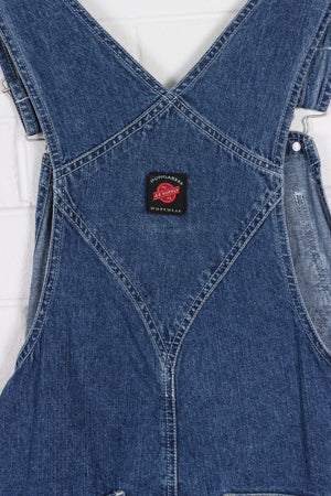 DUNGAREES Short Workwear Denim Overalls (Women's M) - Vintage Sole Melbourne