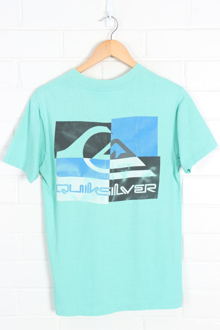 Mint QUIKSILVER Single Stitch Front & Back USA Made Print Tee (S) - Vintage Sole Melbourne