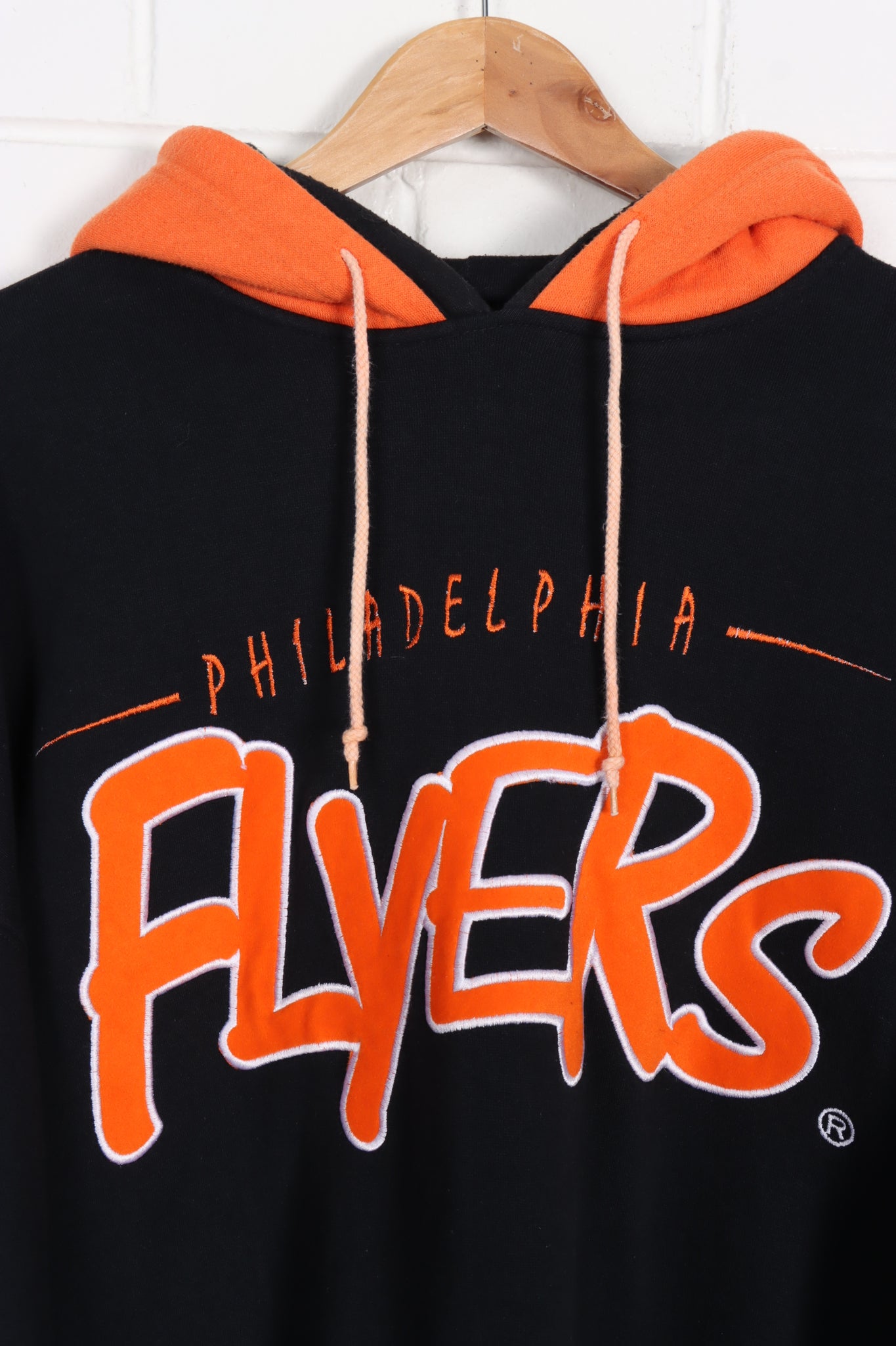 Vintage Philadelphia Flyers hoodie, NHL orange embroidered