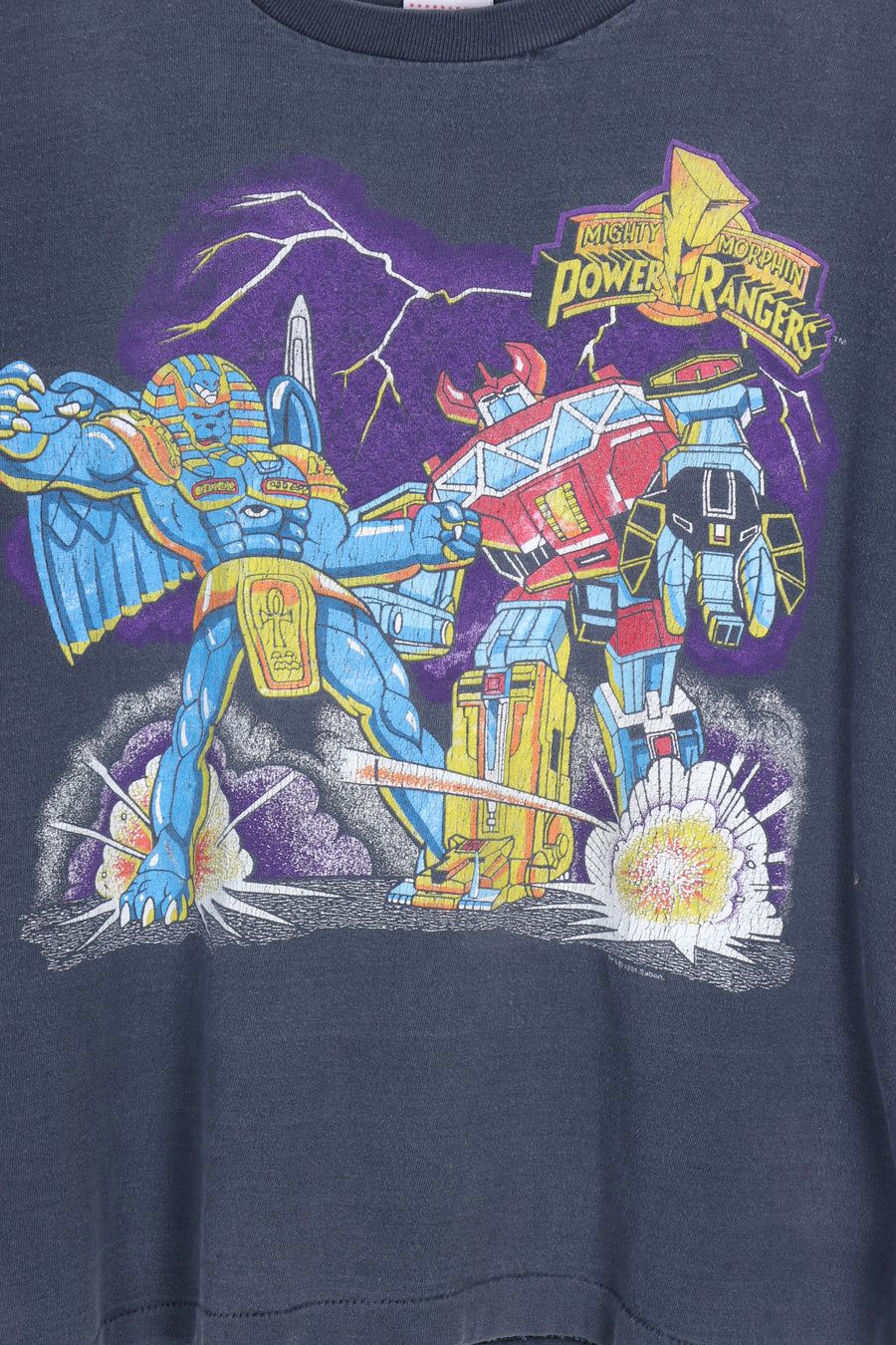 Vintage 1994 Mighty Morphin Power Rangers Colourful Tee (S)